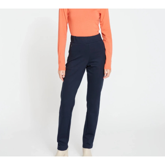 Universal Standard Smart Signature Ponte Pants Size S 14-16 New Blue Ankle Knit - Picture 1 of 9
